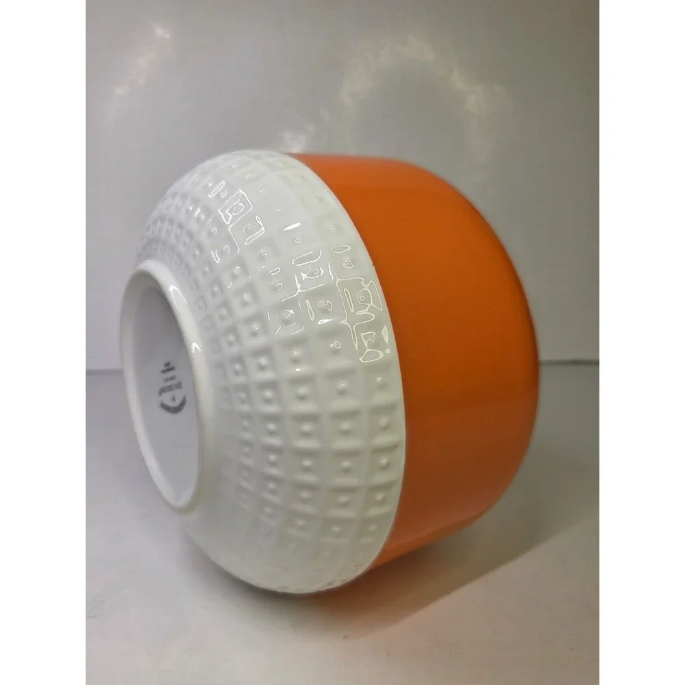 Hemingway Design for Royal Doulton Round Rose Vase Orange & White 6